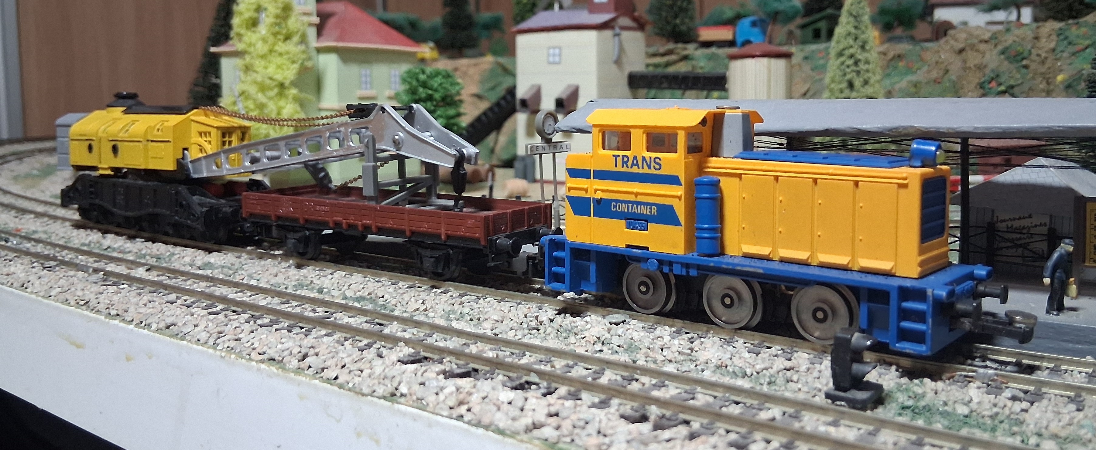 Tren de auxilio completo remolcado por locomotora diésel industrial